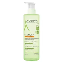 A-Derma Exomega Control Gel Lavant Émollient 2 en 1 Anti-Grattage 500ml