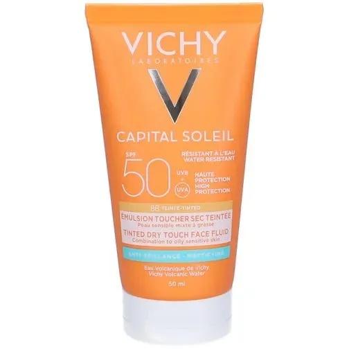 Vichy Capital Soleil BB Emulsione Colorata Effetto Asciutto Mat SPF 50 Protezione Viso 50 ml