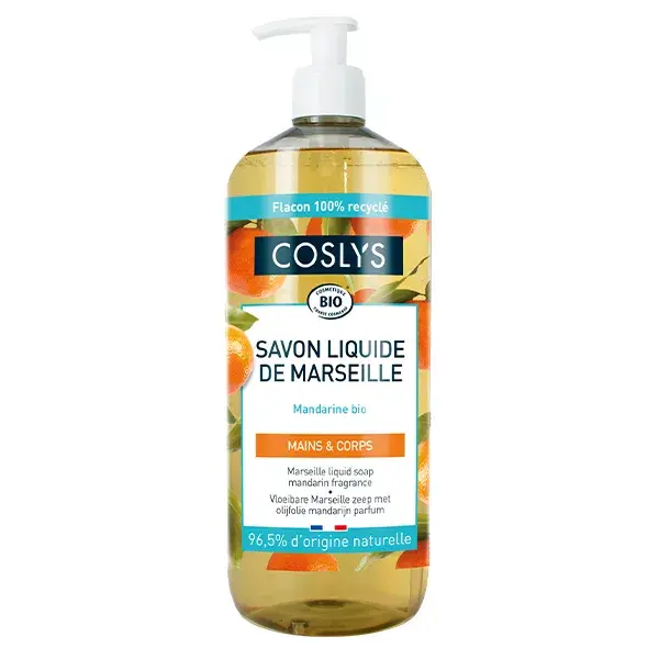 Coslys Savon Liquide Marseille Mandarine Bio 1L