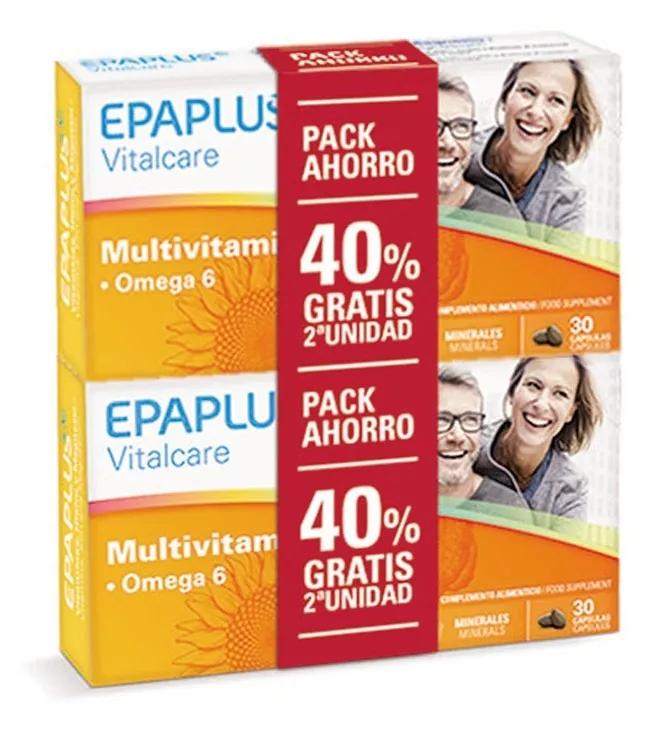 Confezione Duplo EpaPlus Vitalcare Omega 6 30 capsule