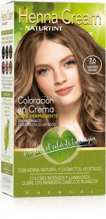 Naturtint Henna Cream Tinte Semipermanente 7.0 - Rubio Avellana 110 ml