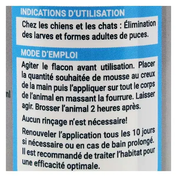 Biocanina Shampoing Antiparasitaire Mousse Sans Rinçage Chien et Chat 150ml