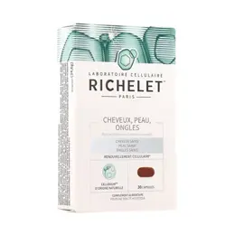 RICHELET Cheveux, Peau, Ongles, Complément Alimentaire, 30 Capsules