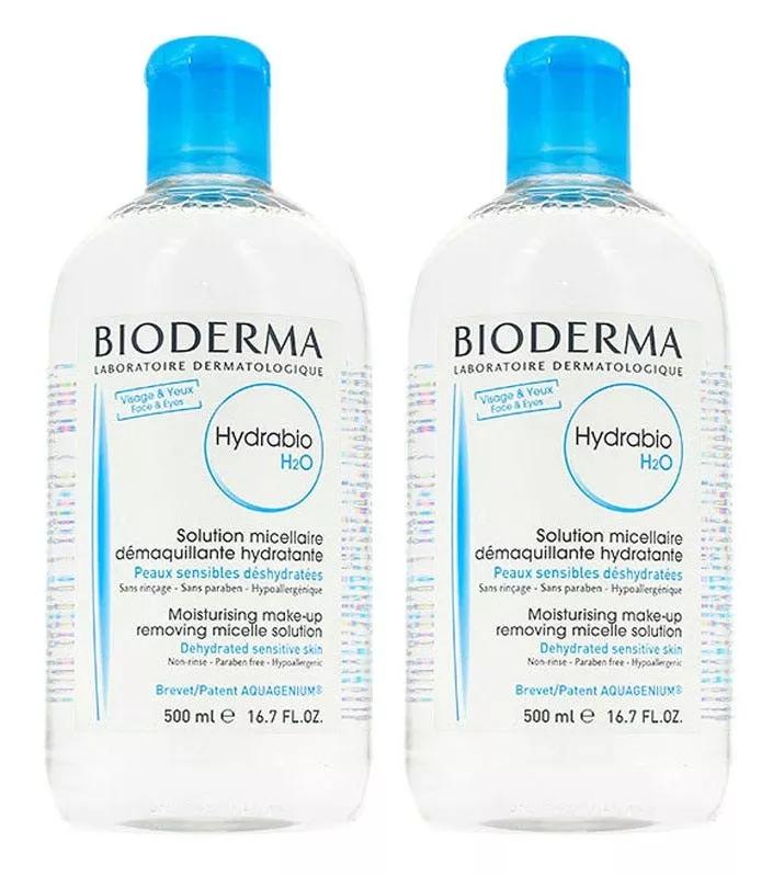 Bioderma Hydrabio Solução Micelar Água H2O 2x500 ml