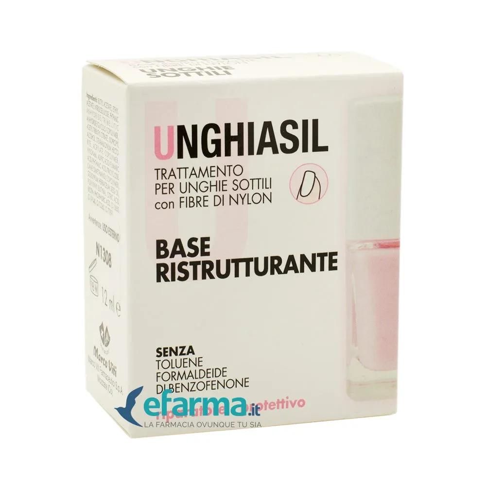 Unghiasil Trattamento Base Ristrutturante Con Fibre Unghie Sottili 12 ml