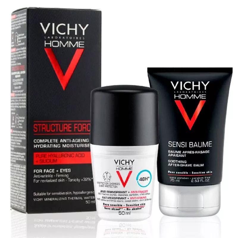 Vichy Homme Structure Force Antiedad + Desodorante + Aftershave