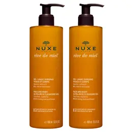 Nuxe Rêve de Miel Gel Lavant Surgras Visage & Corps Lot de 2 x 400ml