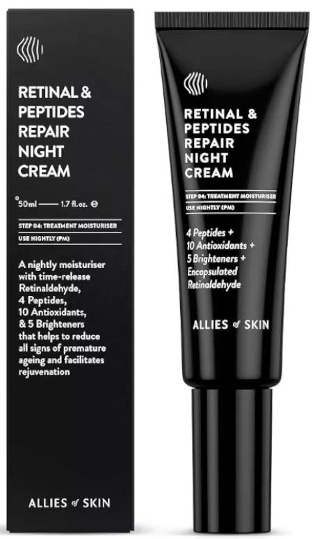 Allies of Skin Crème de Nuit Réparatrice Rétinienne &amp; Peptides 50 ml