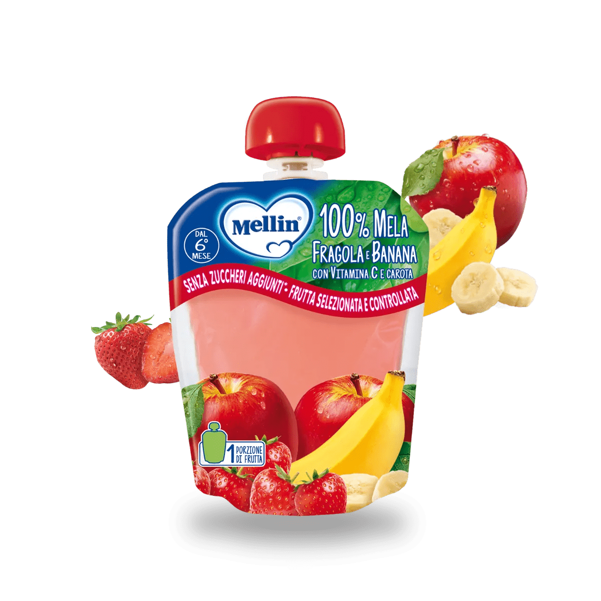 Mellin Pouch 100% Mela Fragola Banana 90G