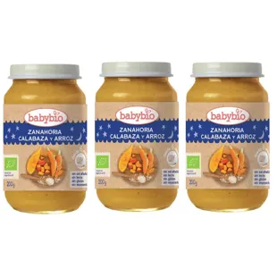 Babybio Good Night Jar Carrot, Pumpkin and Rice +6m 3x200 gr