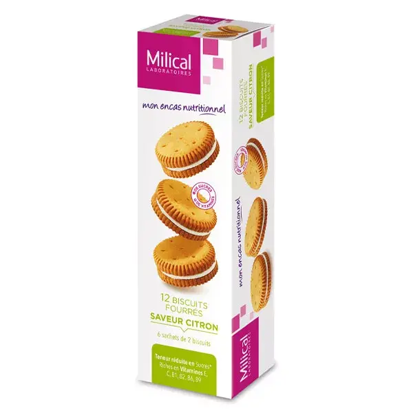 Milical cookies filled with lemon box of 12