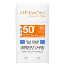 Alphanova Sun Stick Solaire Visage Bleu SPF50+ Bio 10g