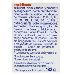 Alvityl Vitalité effervescents 12 vitamines 10 minéraux dès 12 ans 30 comprimés