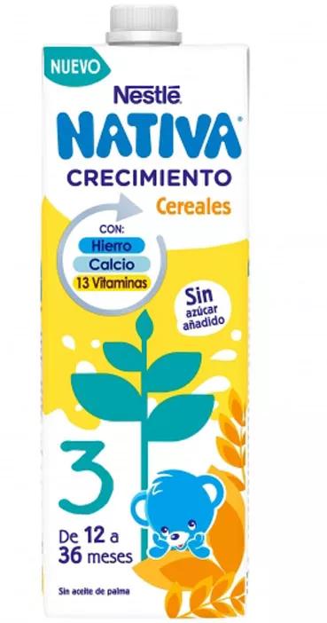 Nativa Leche Crecimiento 3 Cereales 1 L