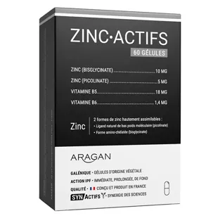 Aragan - Synactifs - Zincactifs® - Immunità & Pelle - Zinco - 60 Pillole