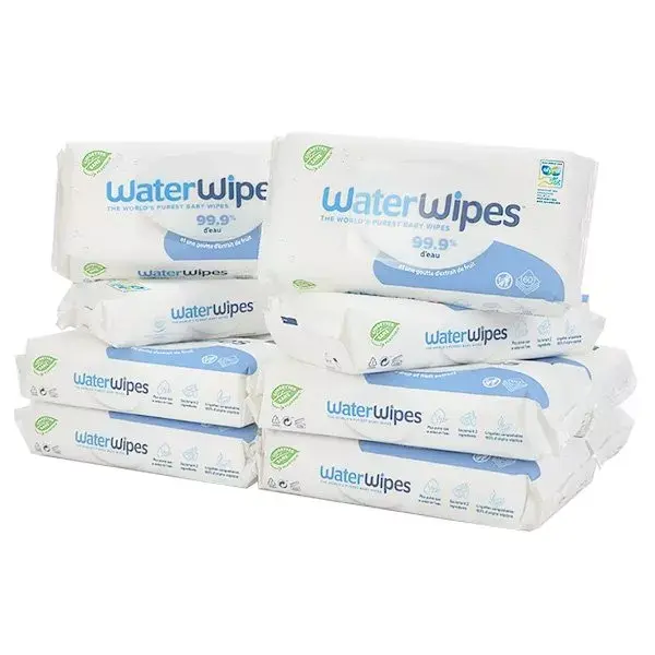 WaterWipes Lingettes Pures Lot de 12 x 60 lingettes