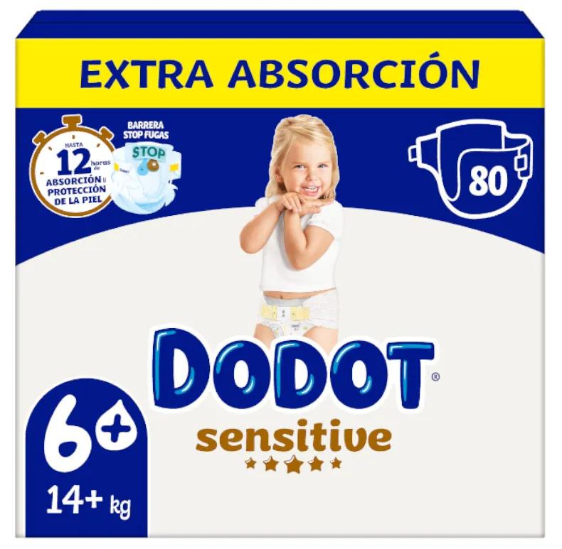 Dodot Sensitive Diapers T6+ (+14 Kg) 80 units