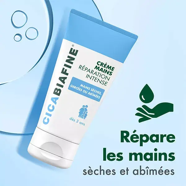 Biafine Cicabiafine Crème Mains Réparation Intense Lot de 2 x 75ml