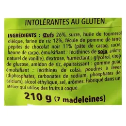 Gerblé Sans Gluten Madeleines Pépites Chocolat 210g