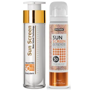 Frezyderm Velvet Sun Screen Facial SPF50+ 50 ml + Sun Screen on the Move High Protection SPF50 75 ml