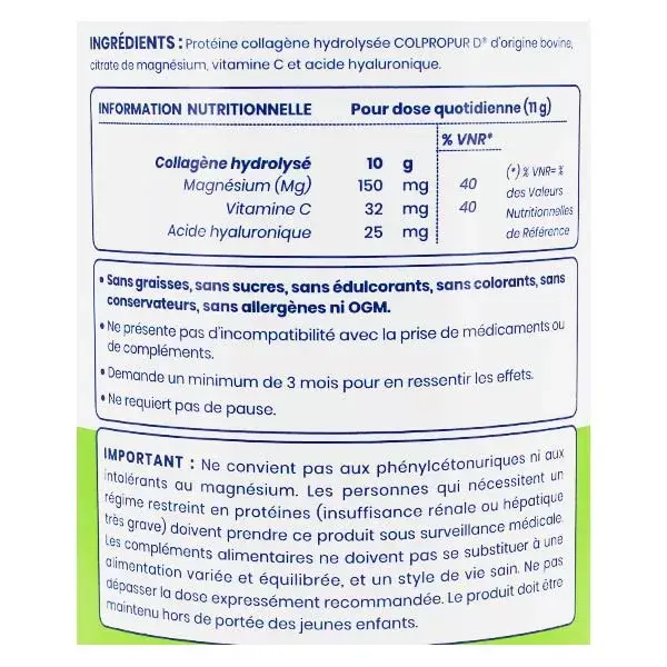Colpropur Active Neutre Collagène Hydrolysé 30 doses 330g