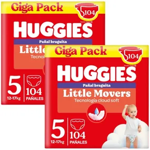 Huggies Little Movers Disney Pull-Up Diapers Size 5 (12-17 kg) 2x104 Units