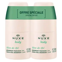 Nuxe Body Rêve de Thé Déodorant Fraîcheur 24H Roll-On Lot de 2 x 50ml