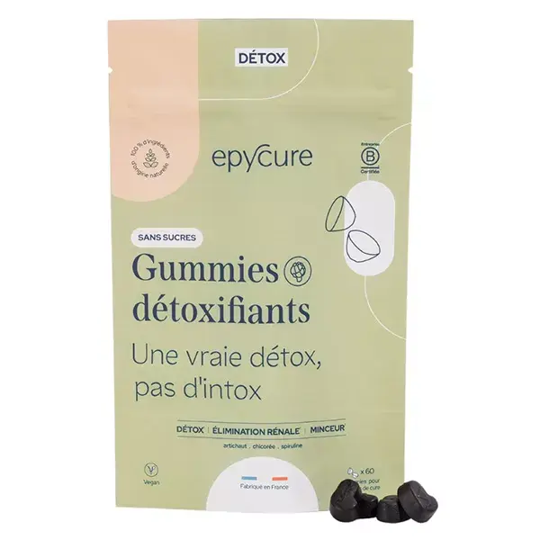 Epycure Minceur et Digestion Gummies Détoxifiants Perte de Poids & Détox 60 gummies