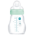 Biberon en verre MAM Feel Good à débit lent bleu mat 0-2 mois 170 ml