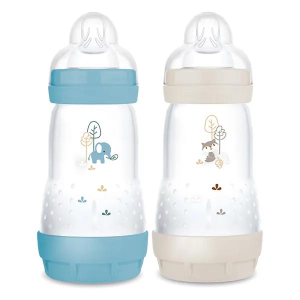 Mam Biberon Esac 260Ml Oceano + Sabbia Ciuccio Flusso 2 2 x 260ml