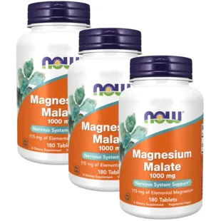 Now Foods Magnesium Malate 1000mg 3x180 Tablets