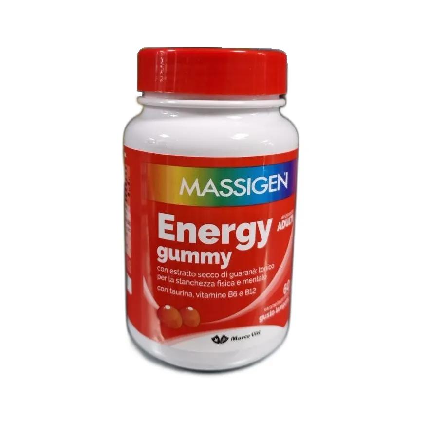 Massigen Energy Gummy Adulti Integratore per Stanchezza Fisica e Mentale 60 Caramelle Gommose