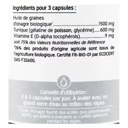 Nat & Form Écoresponsable Huile d'Onagre Bio Vitamine E 120 capsules