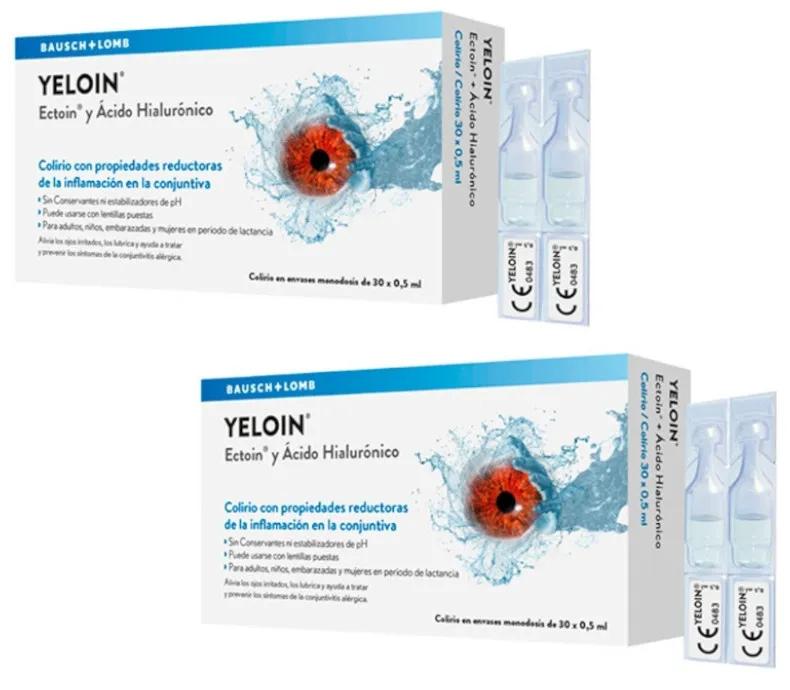 Bausch&amp;Lomb Yeloin Collyre 2x30 Unidose x 0,5 ml