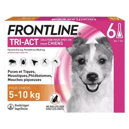 Frontline Tri-Act Chiens S 5-10 kg 6 Pipettes