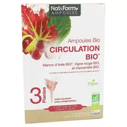 Nat & Form Ampoules Circulation Bio 20 unités