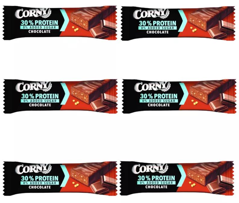 Corny Protein Melkchocoladereep 0% Toegevoegde Suiker 6x50 gr