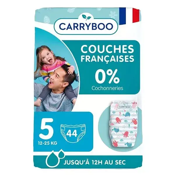 Carryboo Couches de nos régions Taille 5 (12-25kg)