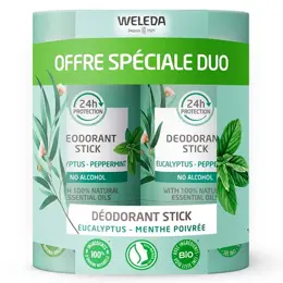 Weleda Déodorant stick Eucalyptus Peppermint Lot de 2 x 50 g