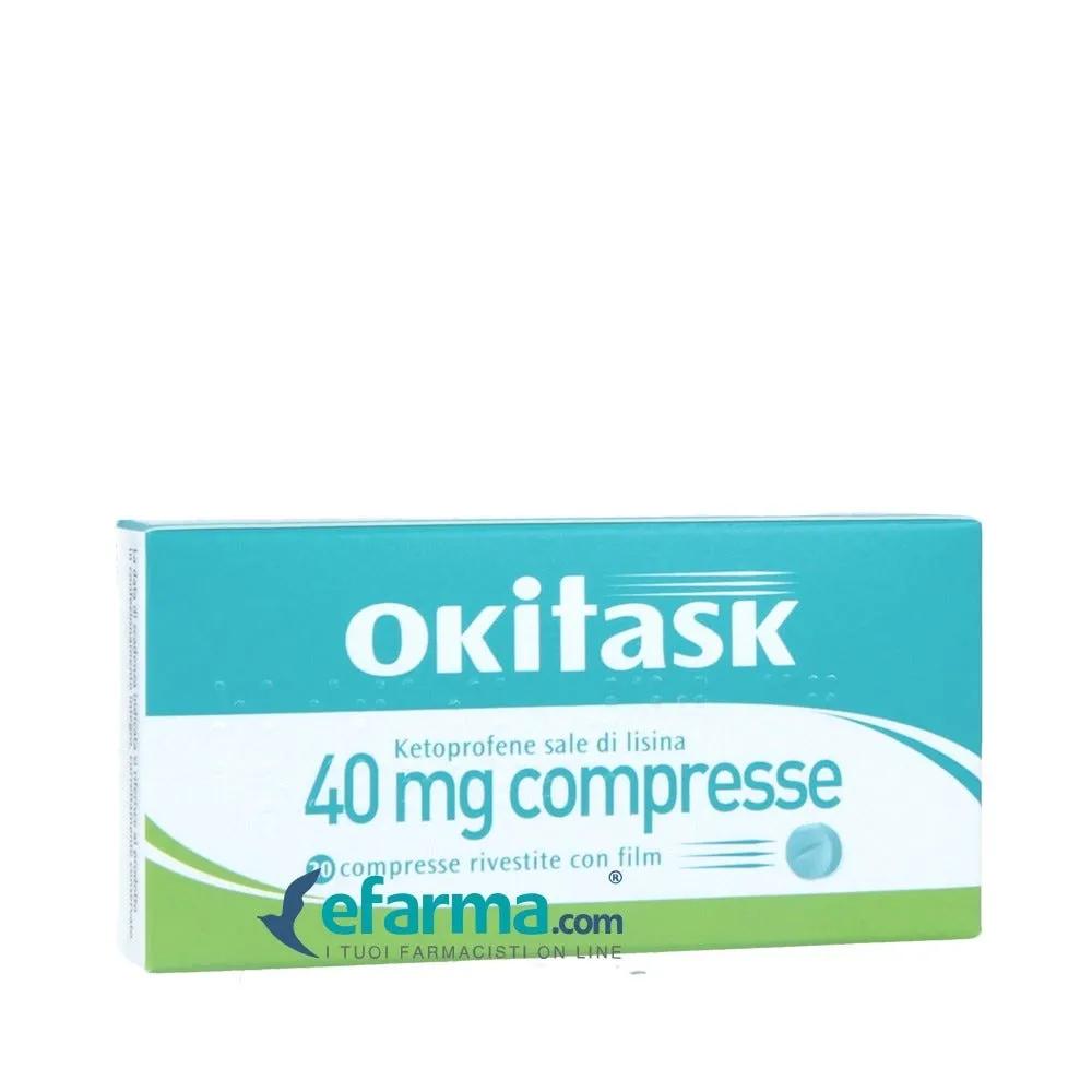 Okitask 40 mg Ketoprofene Sale di Lisina 20 Compresse Rivestite