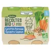 Blédina Les Récoltes Bio Carottes Poireaux Epeautre Saumon Lot de 2 x 200g