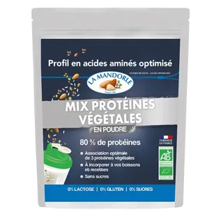 La Mandorle Proteine + Mix Vegano in Polvere Proteinato 25 Bio 230g