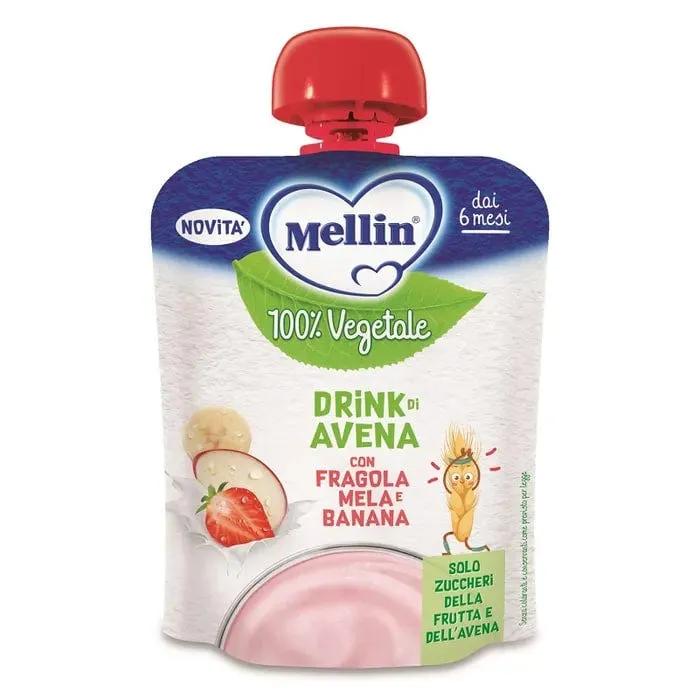 Mellin Drink 100% Vegetale Di Avena Con Fragola Per Bambini 6 Mesi+ 90g