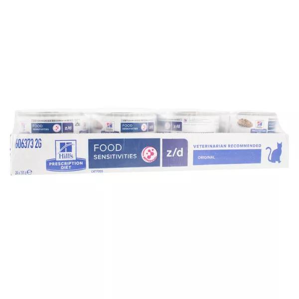 Hill's Prescription Diet Feline Z/D Food Sensitivities Aliment Humide 24 x 156g