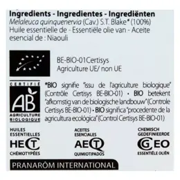 Pranarom Huile Essentielle Niaouli Bio 10ml