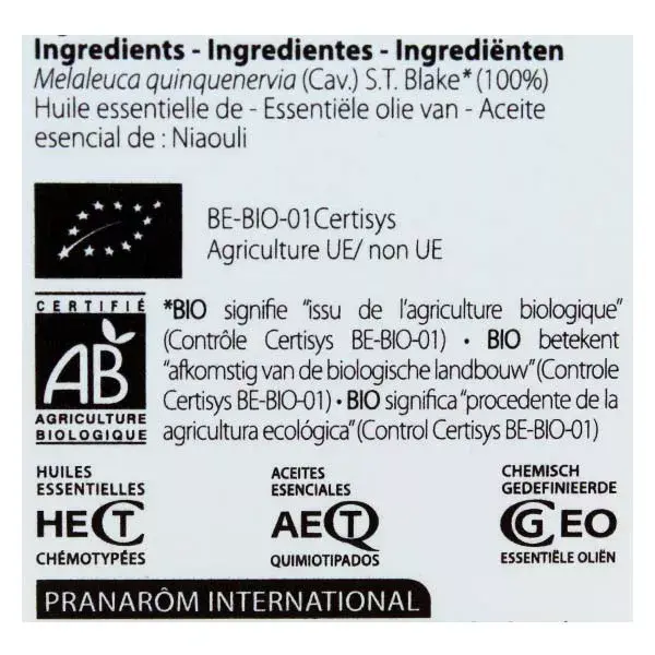 Pranarm aceite esencial Niaul BIO 10ml