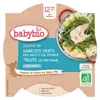 Babybio Repas Midi Assiette Haricots Verts Truite +12m Bio 230g