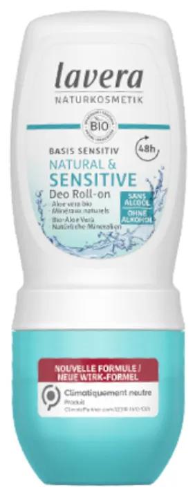 Lavera Déodorant Roll-On Basis Sensitiv &amp; Naturel 48H Aloe Vera BIO 50 ml