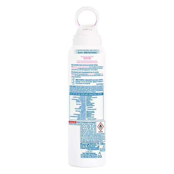 Mixa Corps Déodorant Sensitive Confort Anti-Transpirant Apaisant Spray 48h 150ml