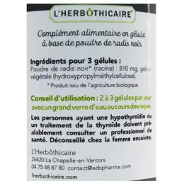 L'Herbôthicaire Radis Noir Bio 60 gélules